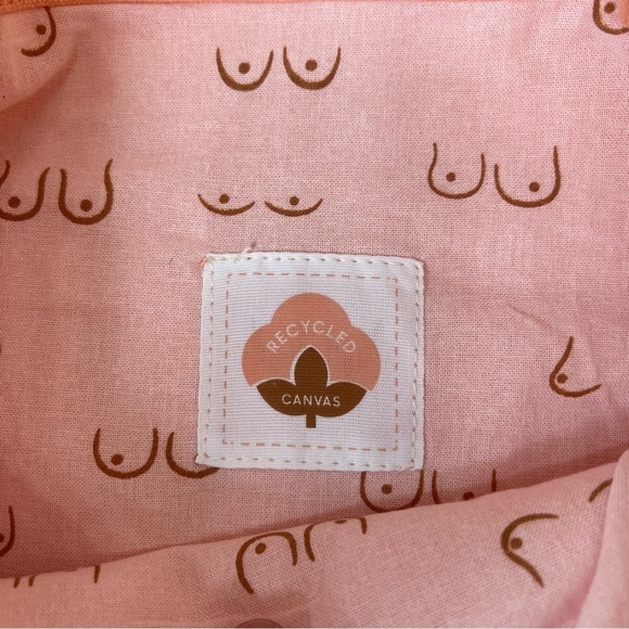 NWT. ThirdLove canvas reusable logo tote bag peach - Picture 3 of 9